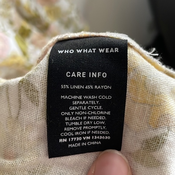 Who what wear floral linen dress long large - Picture 11 of 11